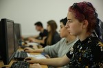 UBT Students at computers by University for Business and Technology